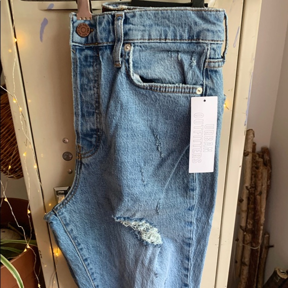 BDG High Waisted Skinny Straight Jean-Distressed - Picture 6 of 13